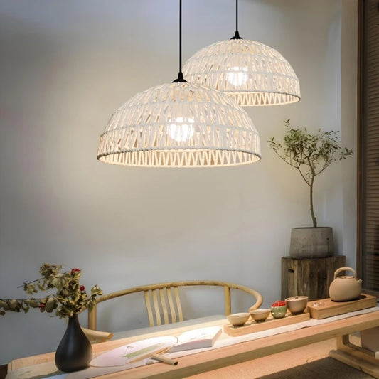 Lampe suspendue hemp rope style naturel.