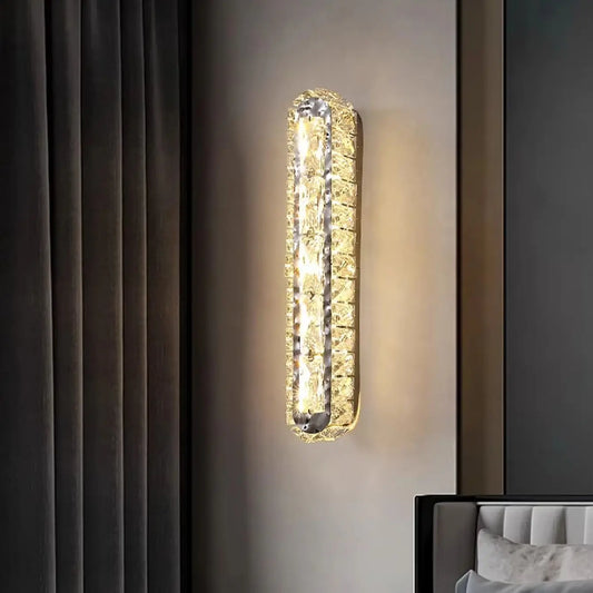 Applique Murale LED en Cristal – Design Moderne Doré