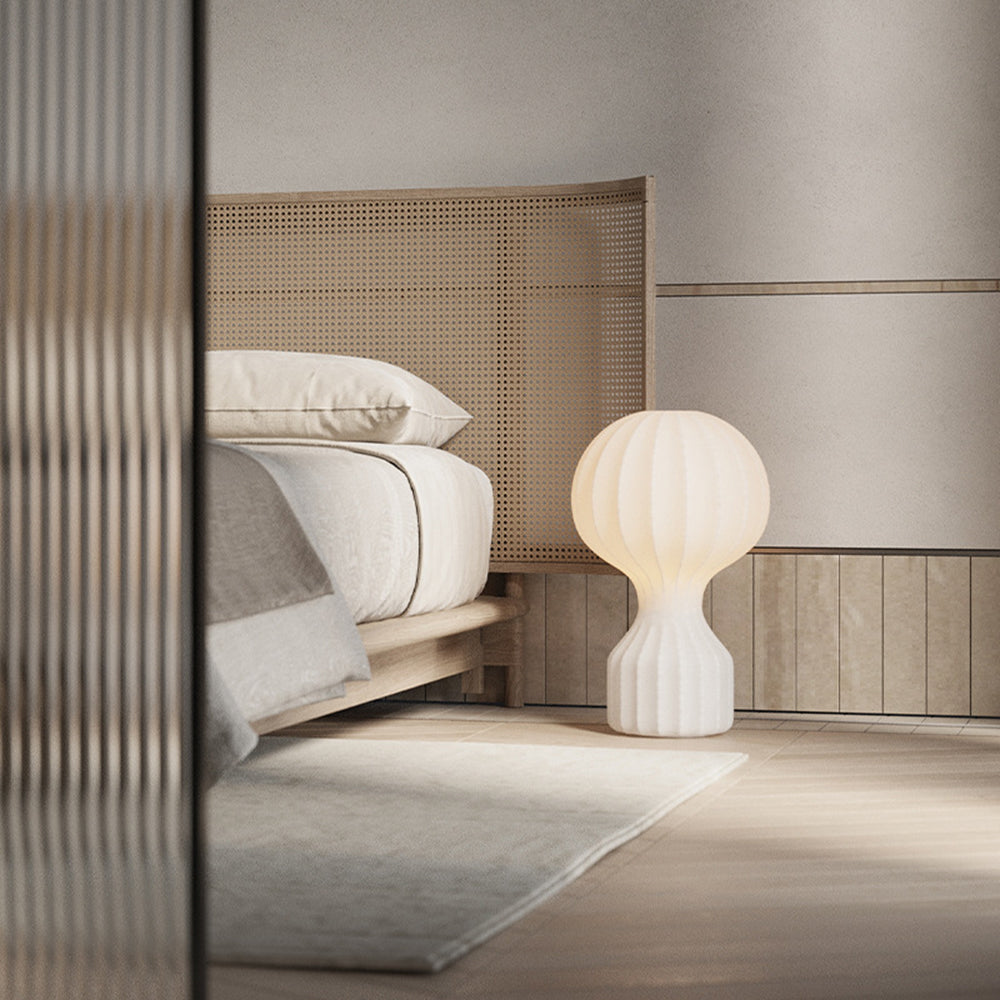 Lampe de Table Soie Blanche