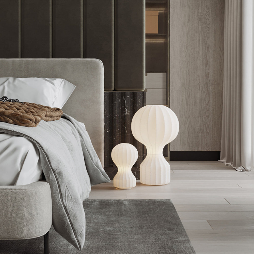 Lampe de Table Soie Blanche