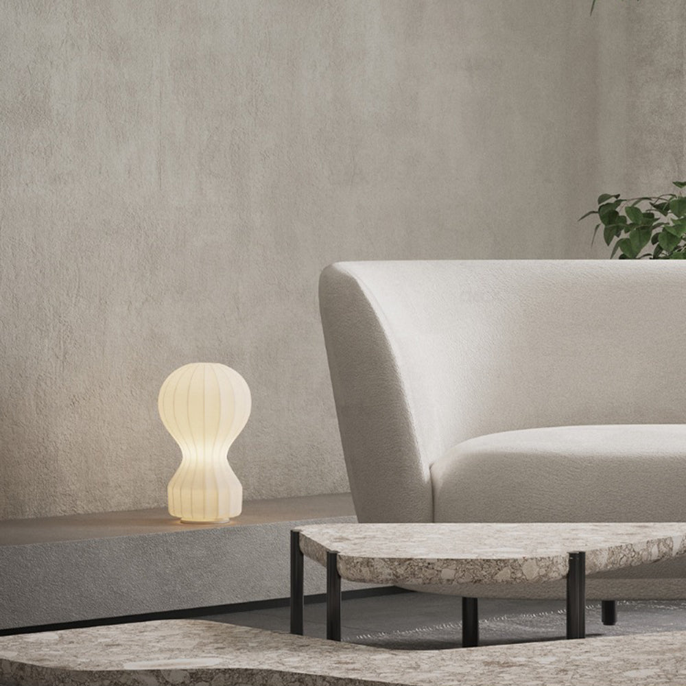 Lampe de Table Soie Blanche