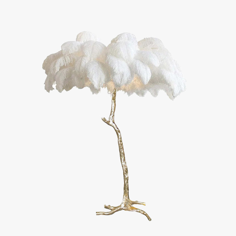 Lampadaire Fleur Plumes Coloré