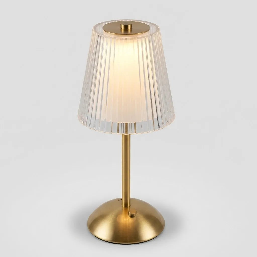 Lampe de Table LED Métal Doré Vintage