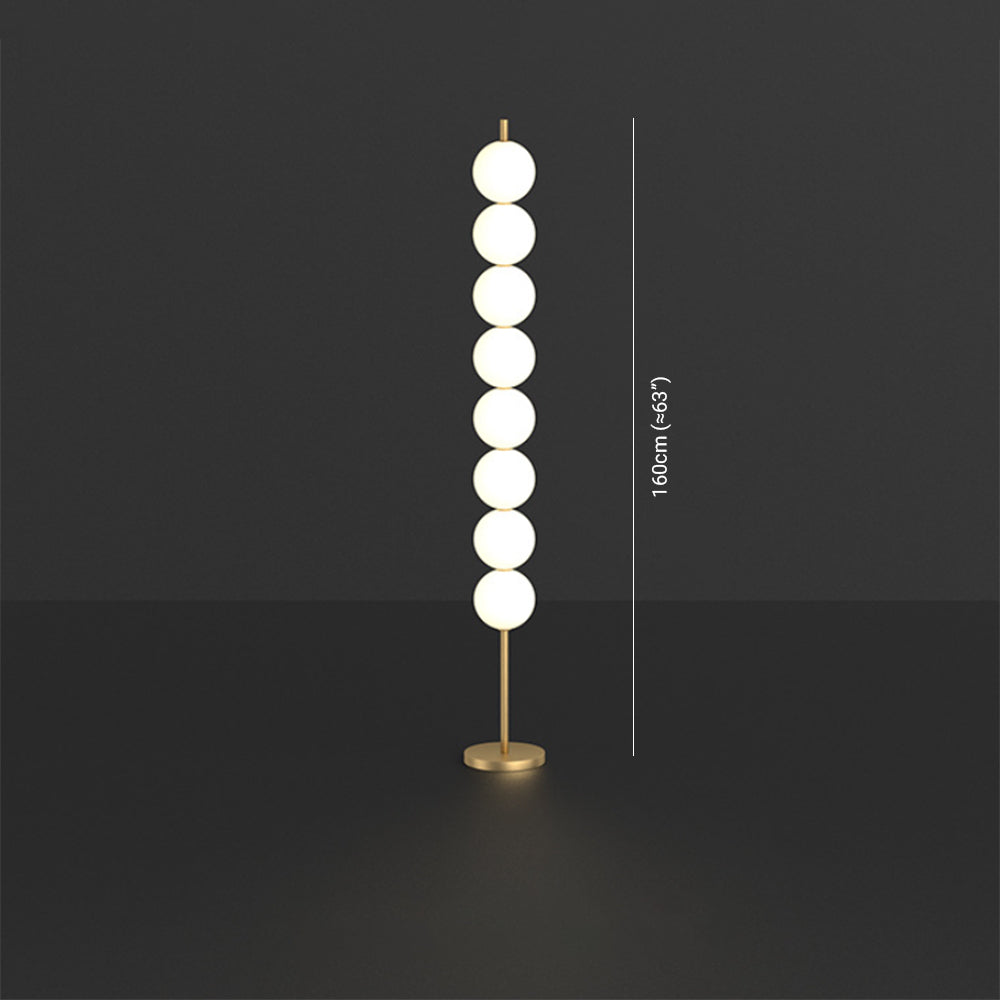 Lampadaire Multi-Globe Laiton Blanc