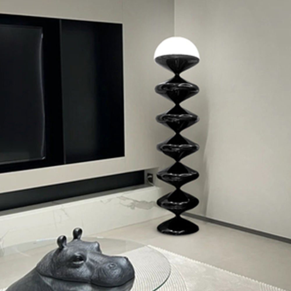 Lampadaire Gourde Métal Sculpturale