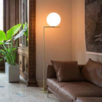 Lampadaire Globe Laiton & Argent