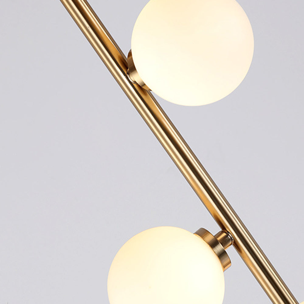 Lampadaire Globe Verre Doré Premium
