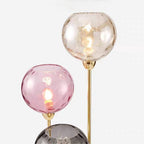 Lampadaire Boule Verre Mat Coloré