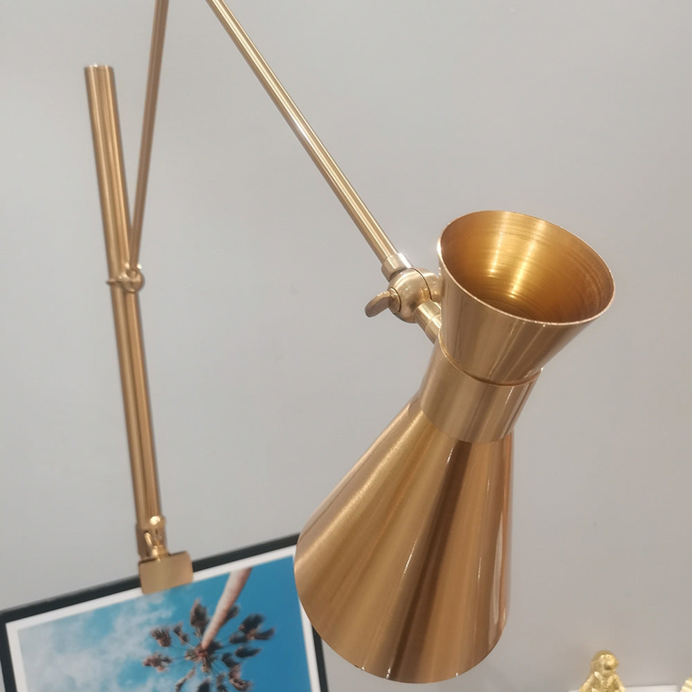 Lampadaire Chevalet Laiton Verre