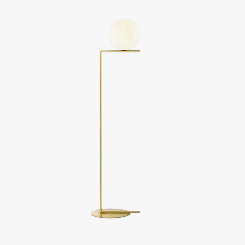 Lampadaire Globe Laiton & Argent