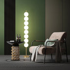 Lampadaire Multi-Globe Laiton Blanc
