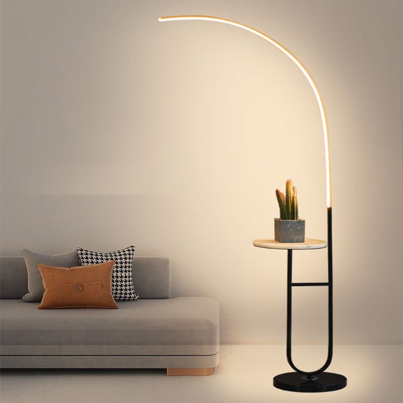 Lampadaire Arc Marbre Noir Chevet