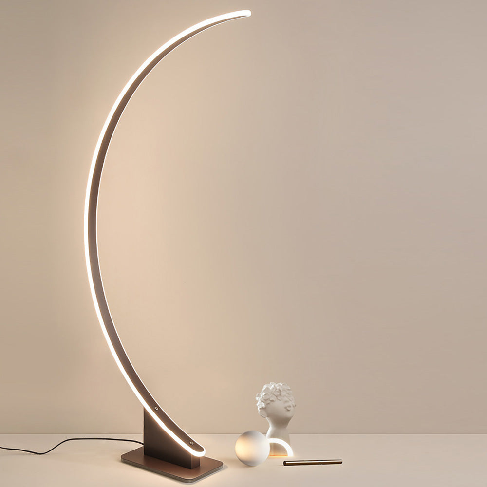 Lampadaire Arc Silicone Café Blanc