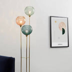 Lampadaire Boule Verre Mat Coloré