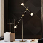 Lampadaire Globe Verre Bras Pivotant