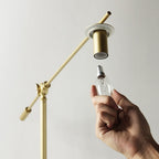 Lampadaire Boule Verre Doré