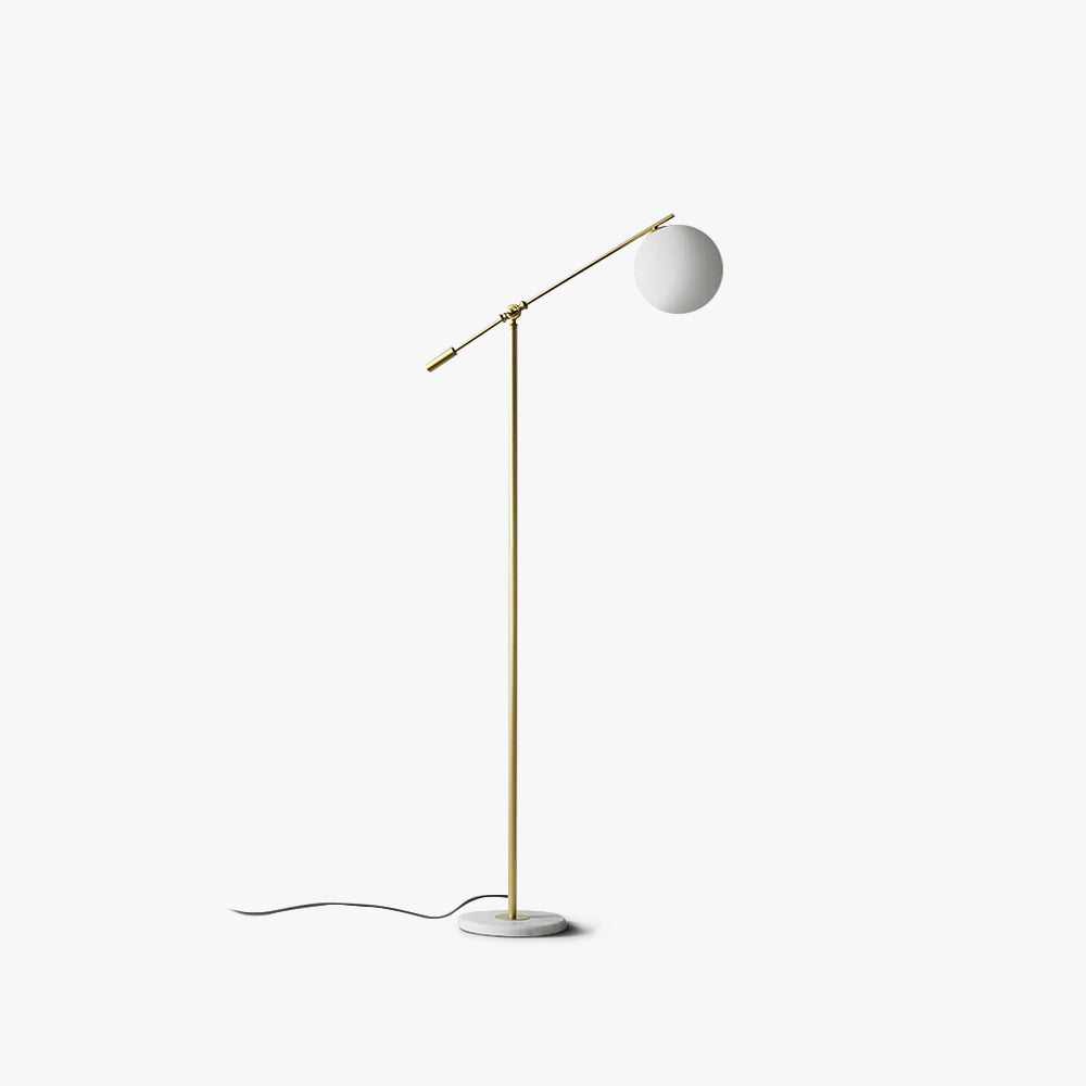 Lampadaire Boule Verre Doré