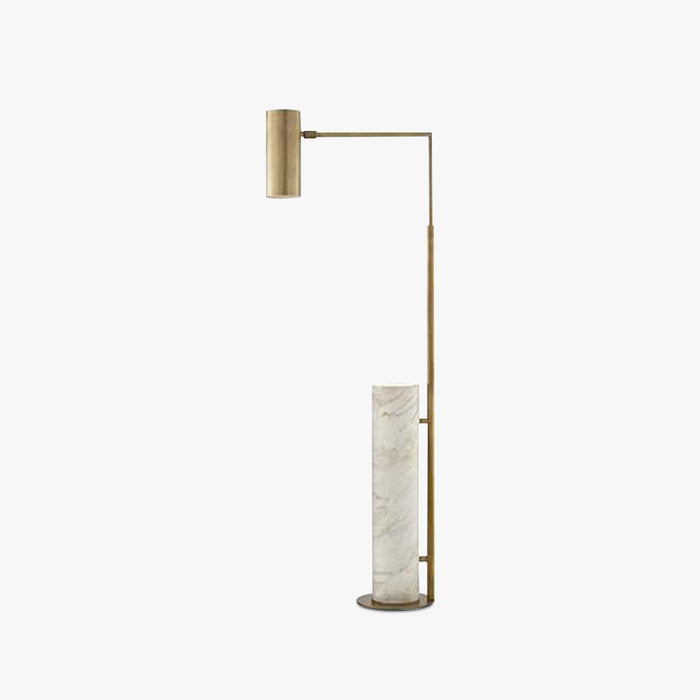 Lampadaire cylindre marbre métal doré premium luxe salon suite