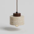Suspension pierre travertin naturelle design japonais minimaliste salon