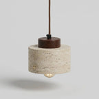 Suspension pierre travertin naturelle design japonais minimaliste salon