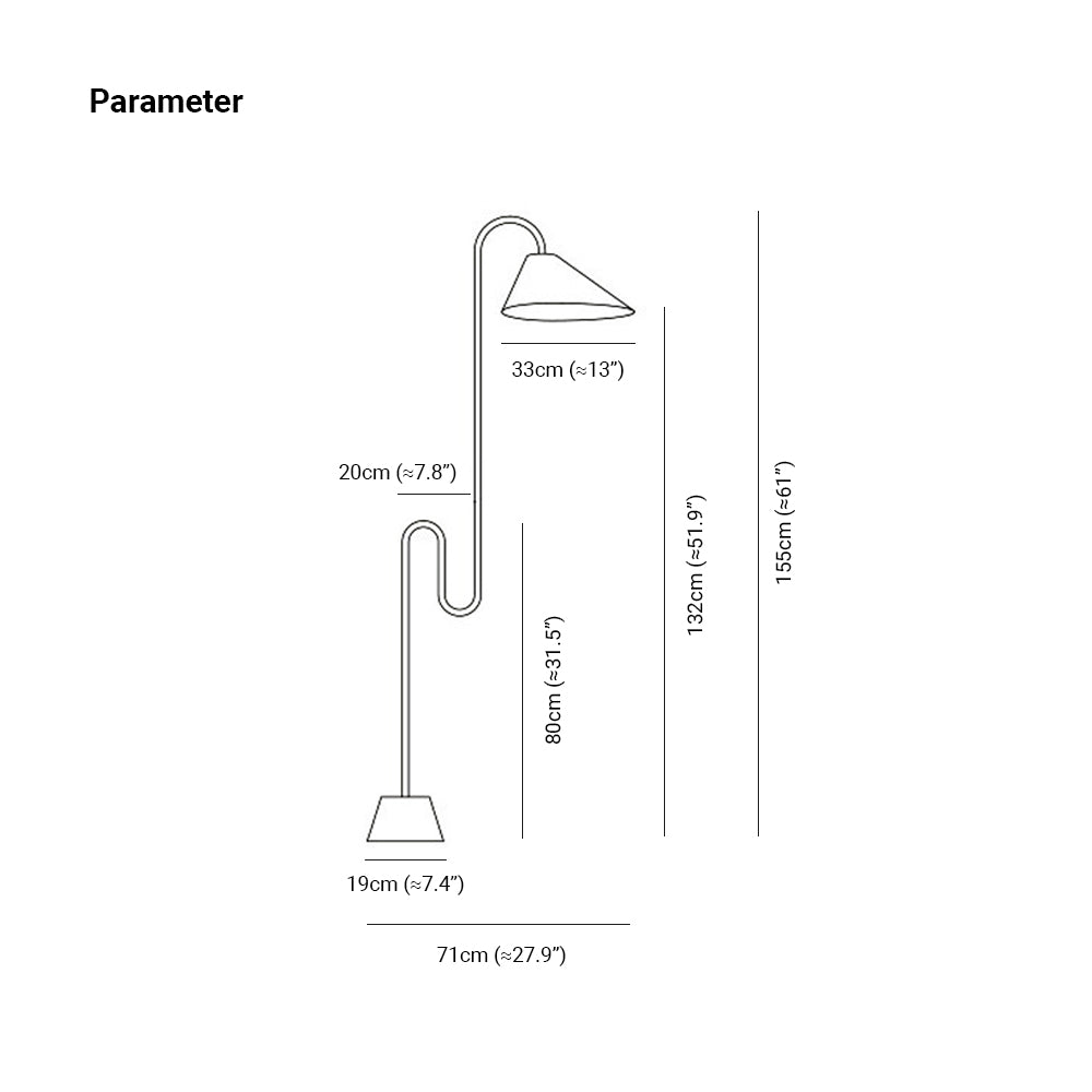 Lampadaire Arche Tissu Minimaliste