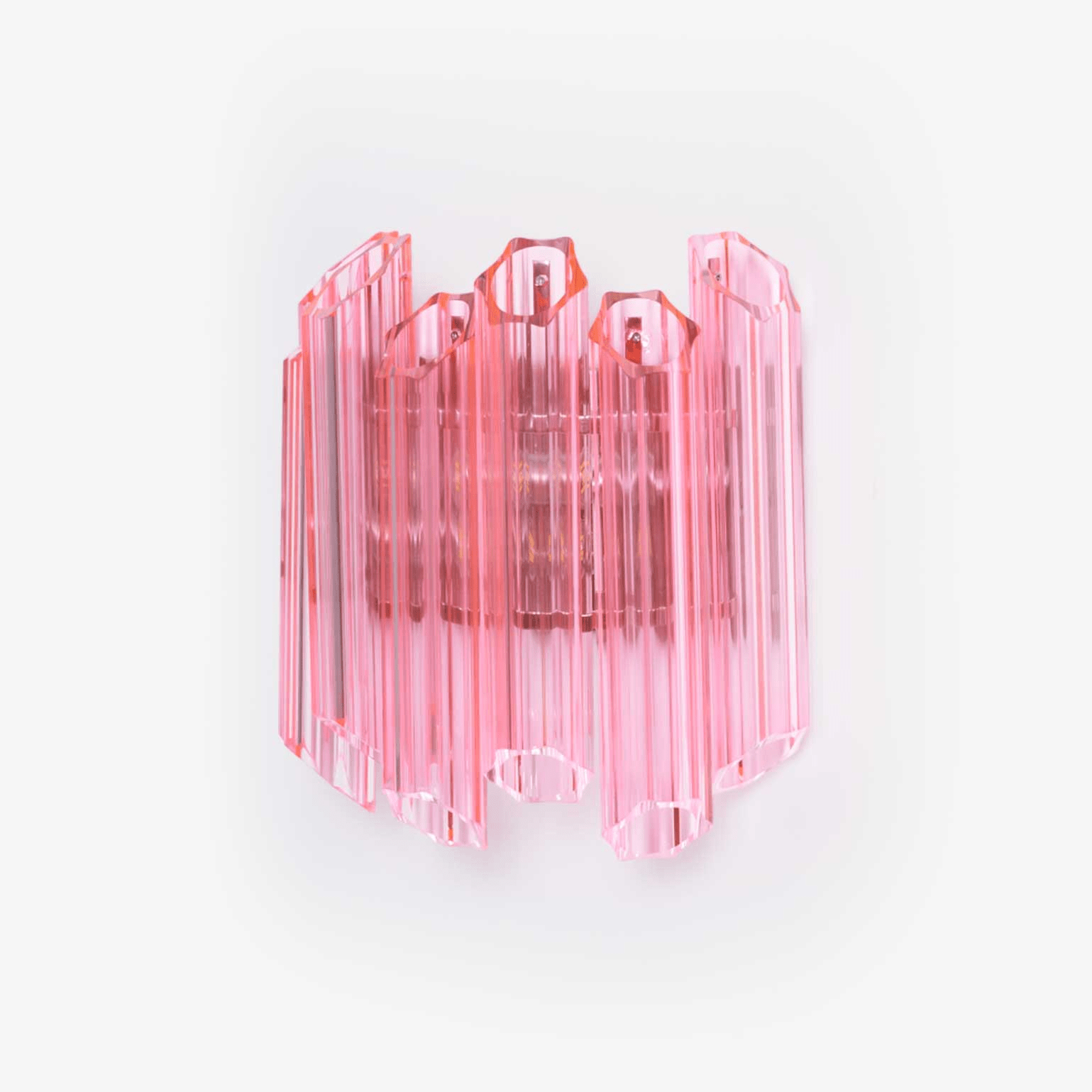 Applique Murale Tube Verre Murano Rose