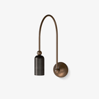 Applique Murale Courbe Sculpturale Métal Bronze