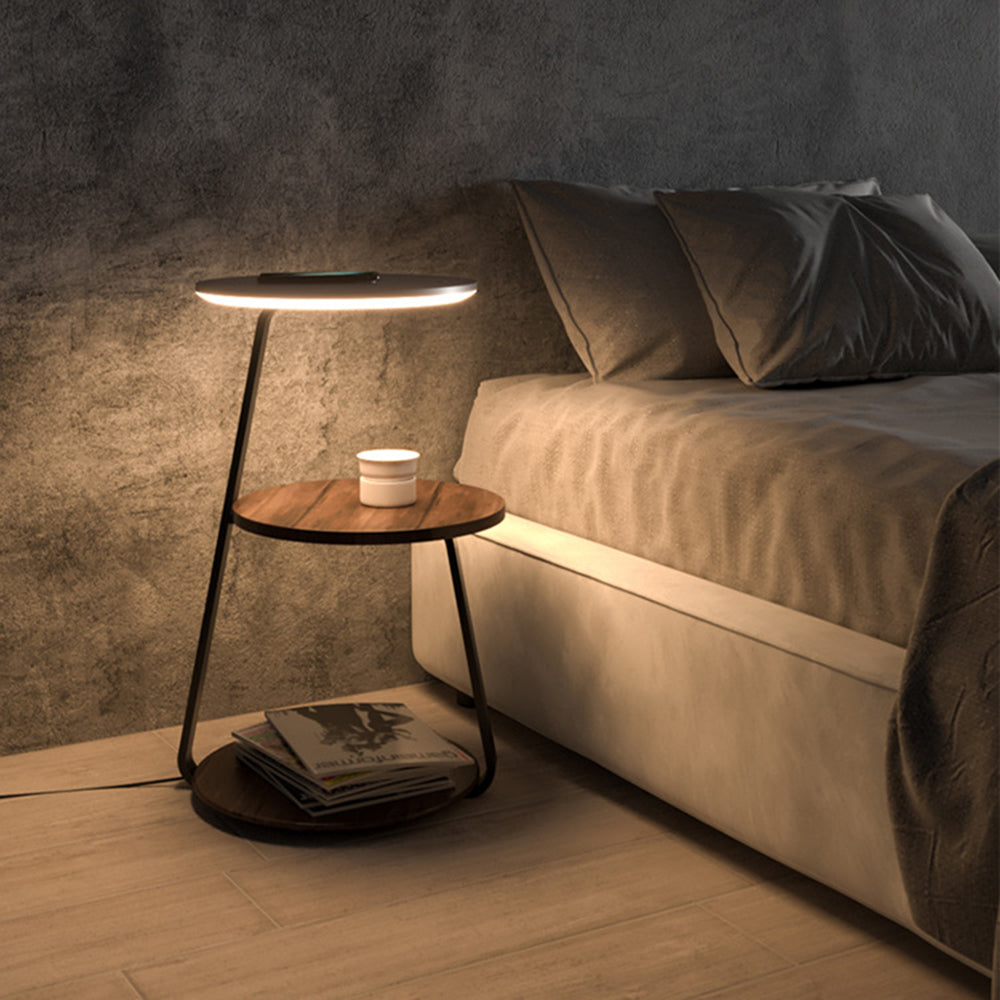 Lampadaire LED Bois Tactile Scandinave
