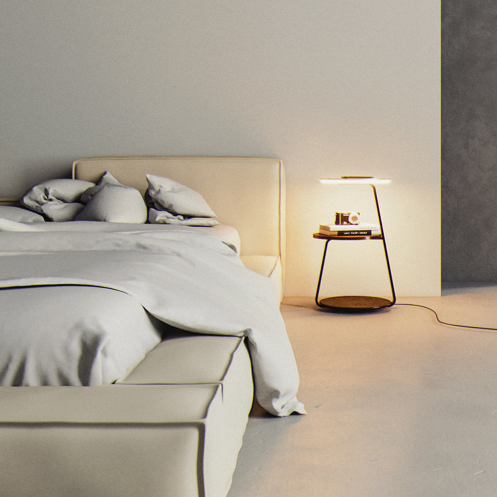 Lampadaire LED Bois Tactile Scandinave