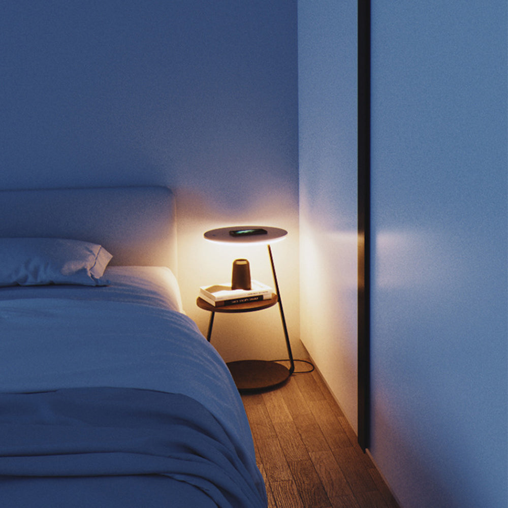 Lampadaire LED Bois Tactile Scandinave