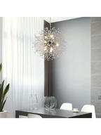 Lustre LED Dandelion – Suspension Sculpturale Moderne Or Argent