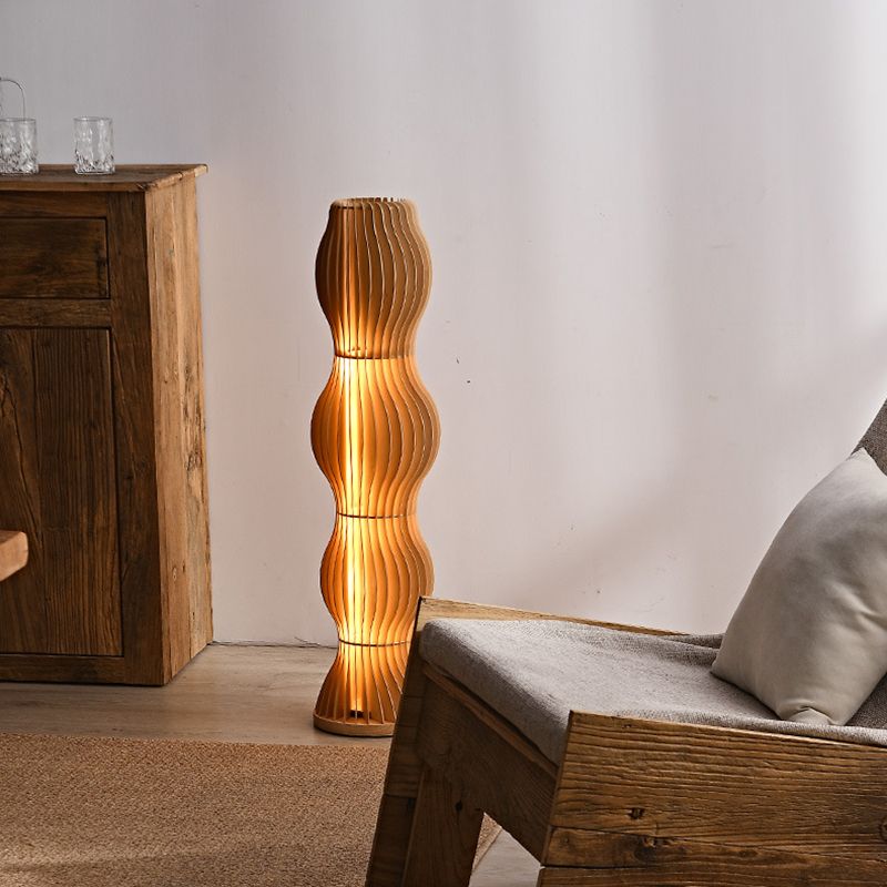Lampadaire Vague Bois Kaki