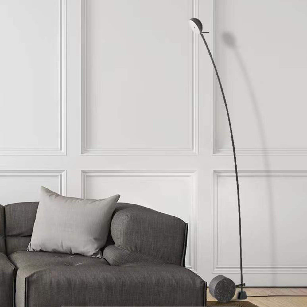 Lampadaire Courbe Marbre & Noir