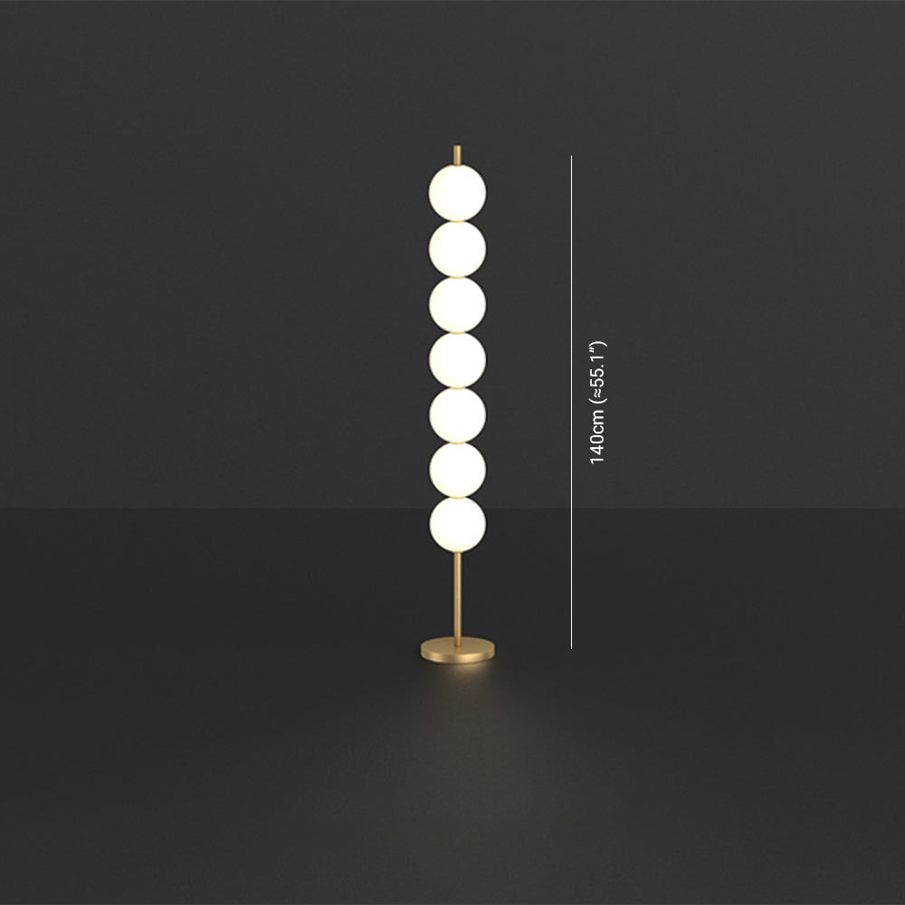 Lampadaire Multi-Globe Laiton Blanc