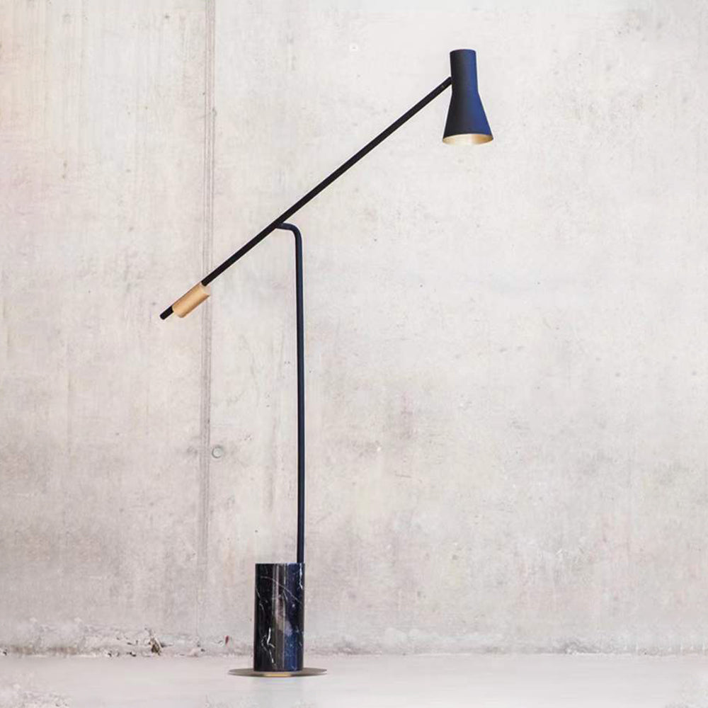 Lampadaire Cylindre Marbre Noir