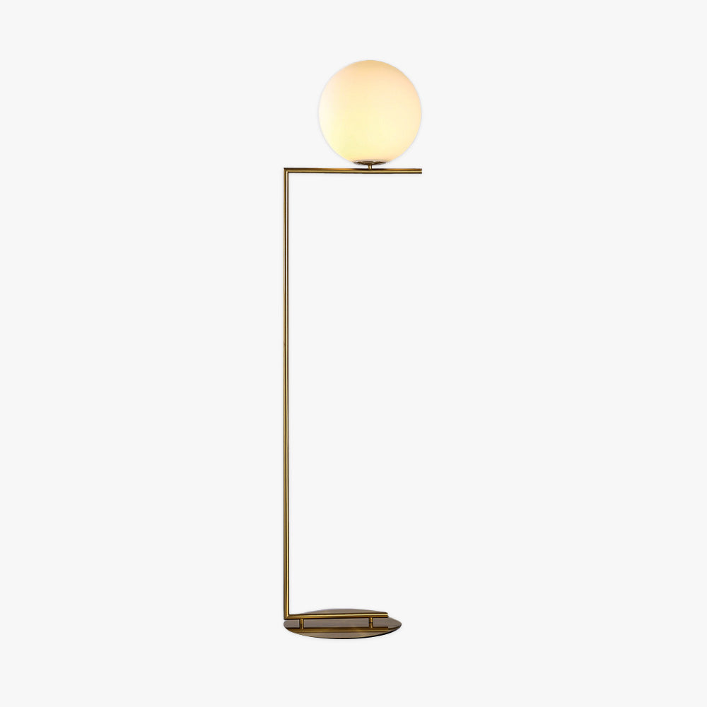 Lampadaire Globe Laiton & Argent