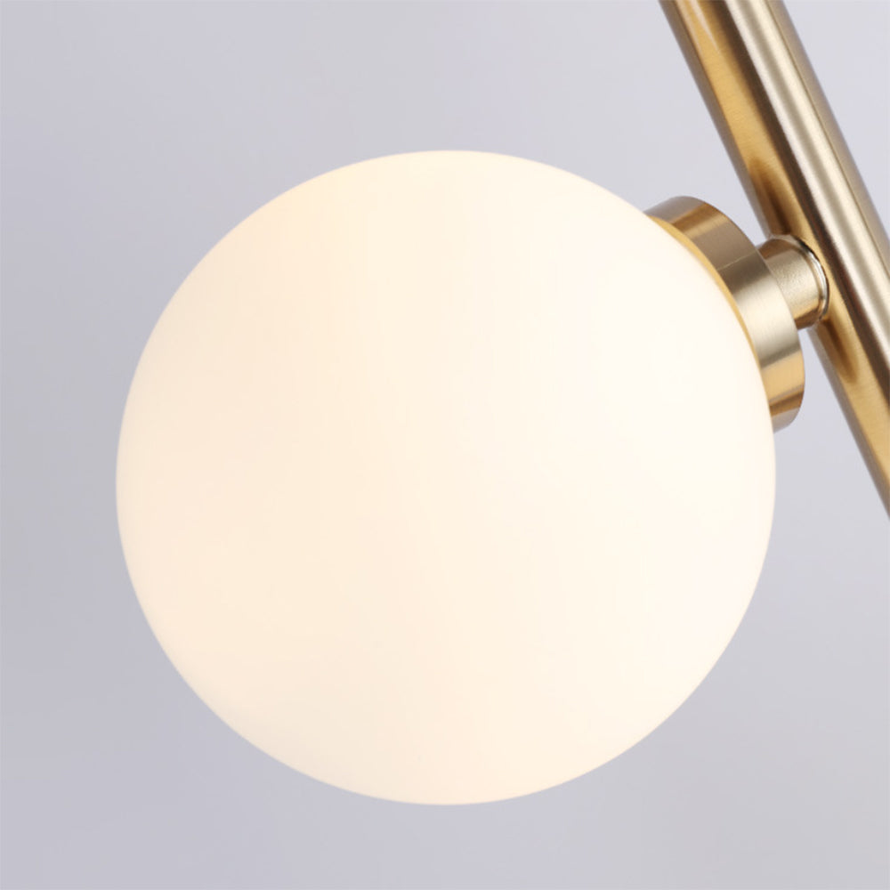 Lampadaire Globe Verre Doré Premium