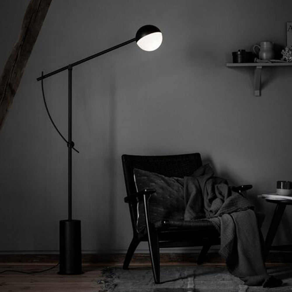 Lampadaire Globe Linéaire Noir