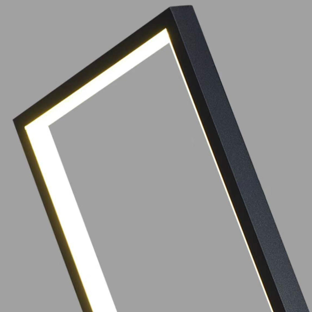 Lampadaire Rectangulaire Métal Noir
