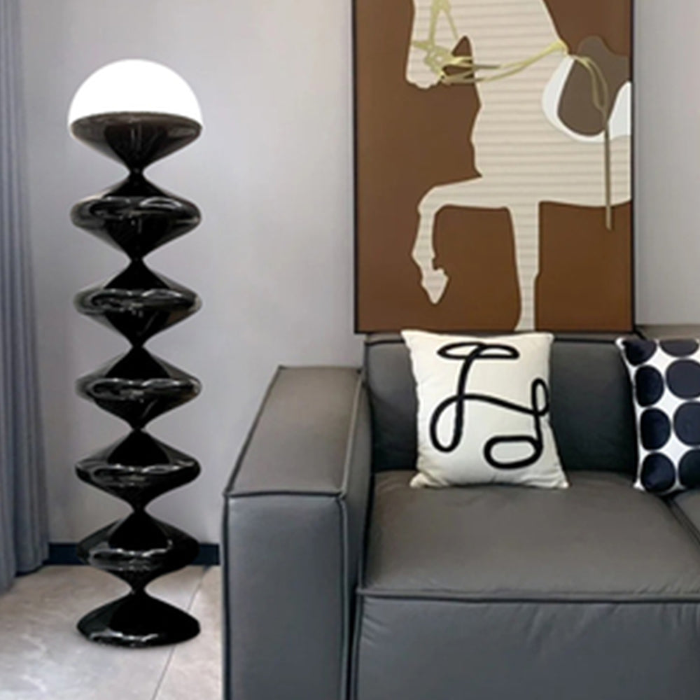 Lampadaire Gourde Métal Sculpturale