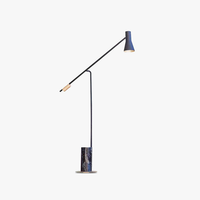 Lampadaire cylindre marbre noir métal premium luxe salon chambre