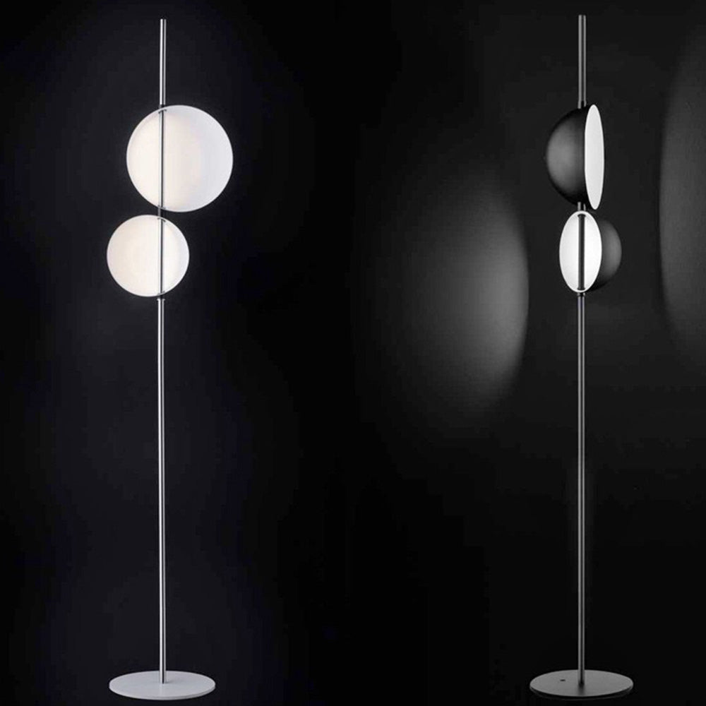 Lampadaire Rond Métal Noir & Or