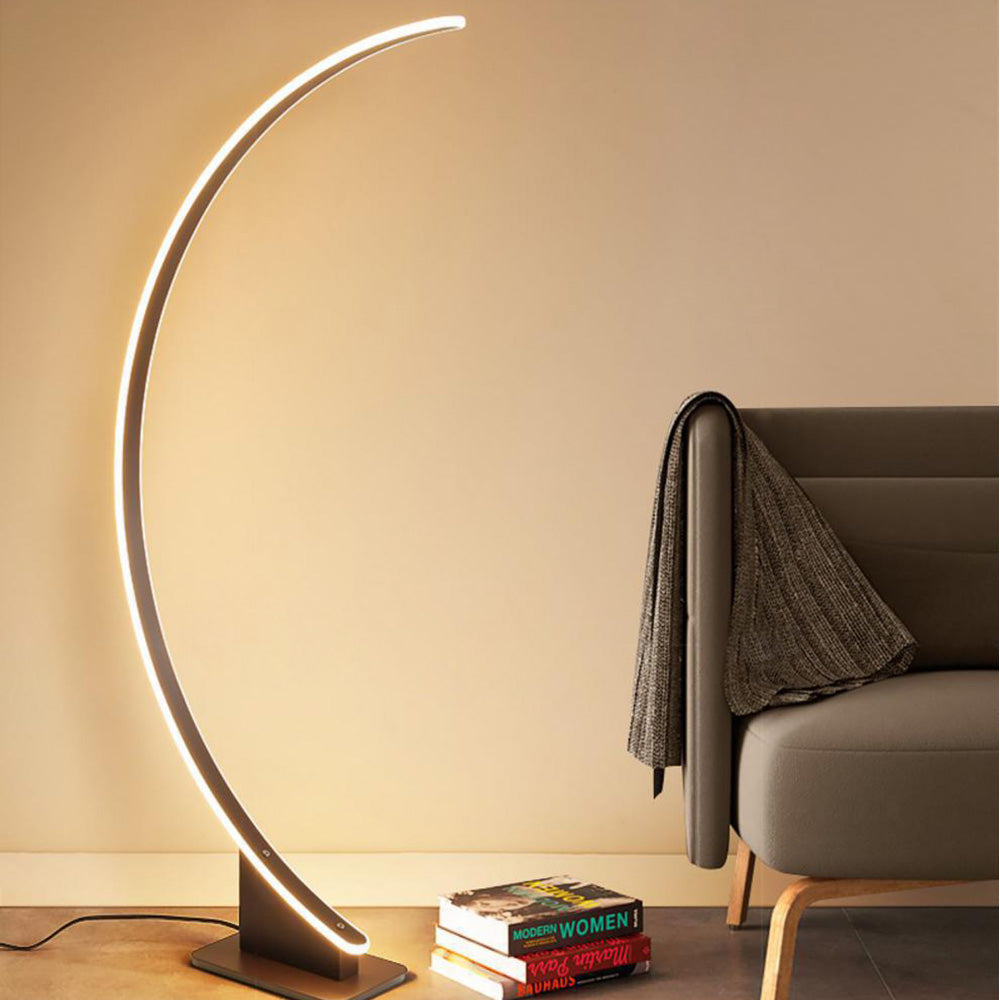 Lampadaire Arc Silicone Café Blanc