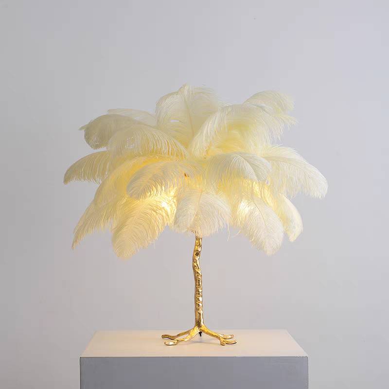 Lampadaire Fleur Plumes Coloré
