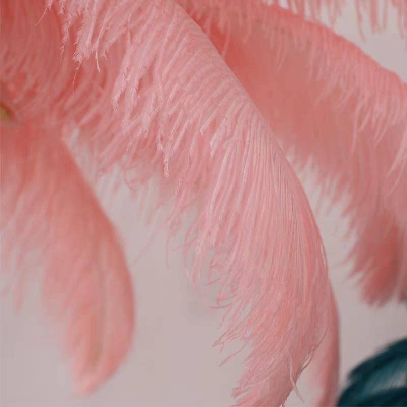 Lampadaire Fleur Plumes Coloré