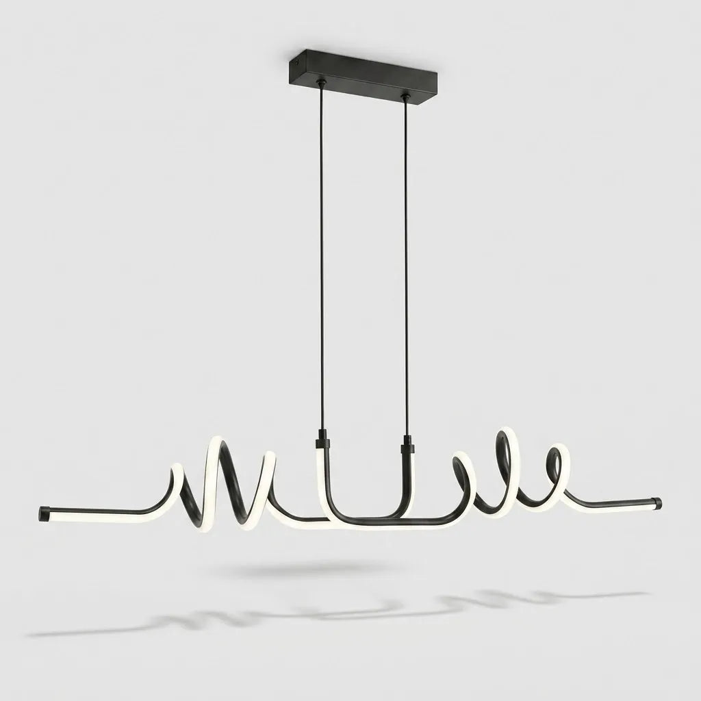 Suspension LED Ondulée Métal