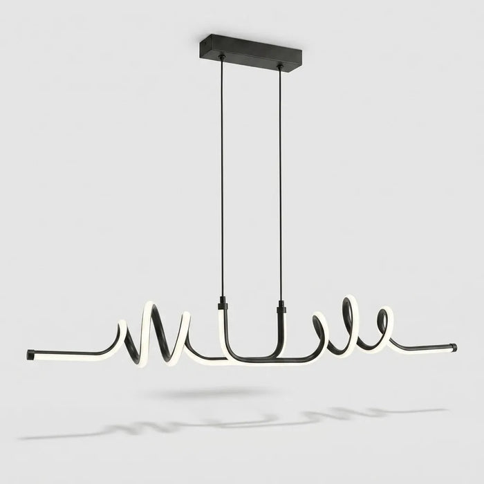 Suspension LED Ondulée Métal