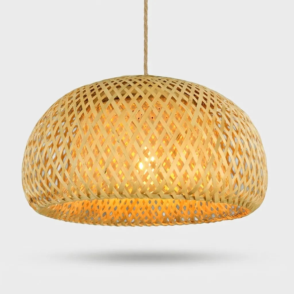 Lustre Bambou Rotin Lanterne