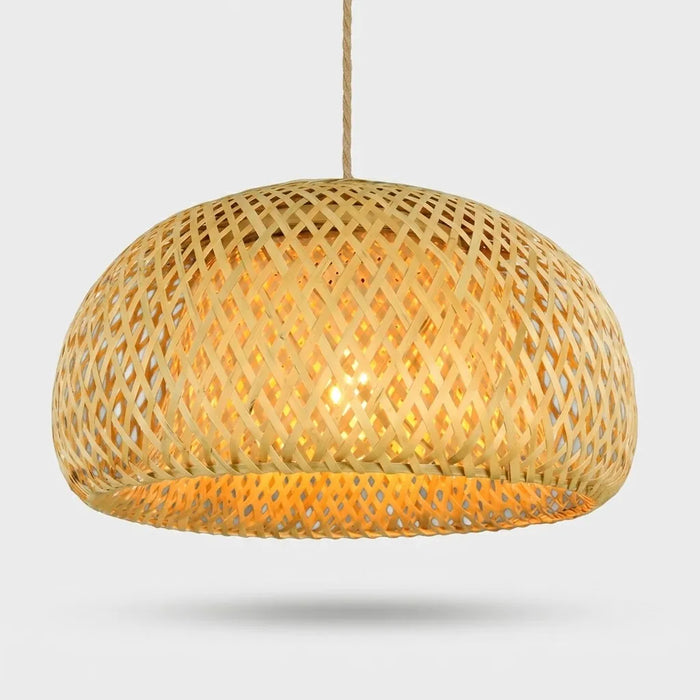 Lustre Bambou Rotin Lanterne