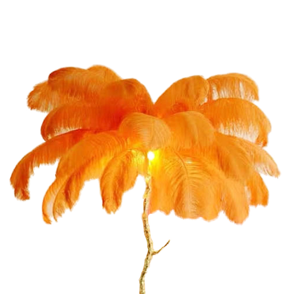 Lampadaire Fleur Plumes Coloré